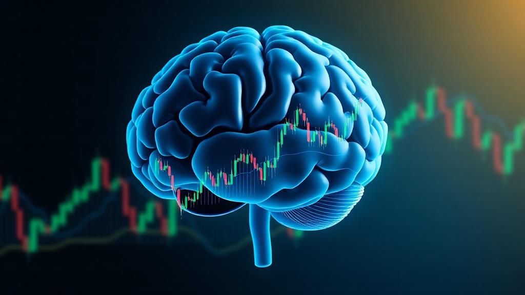 Trading psychology concept showing emotional discipline and mindset elements for managing fear and greed in markets
